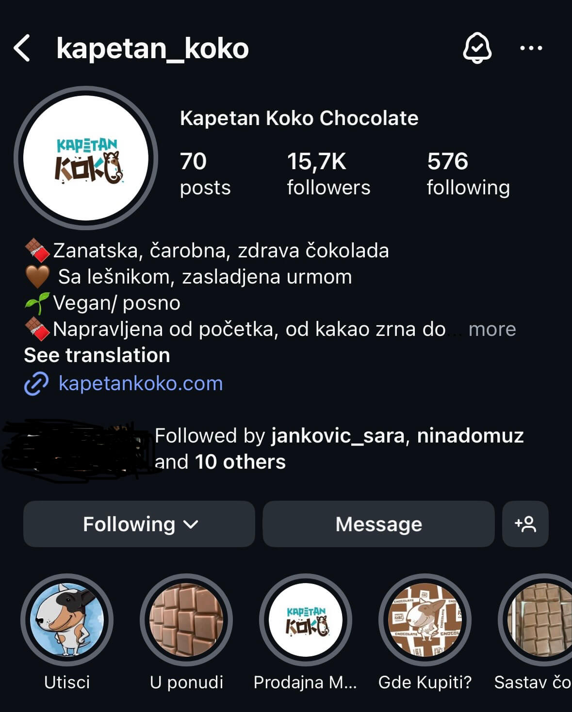 Kapetan Koko - profil pre saradnje